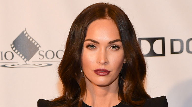 Megan Fox with dark lipstick