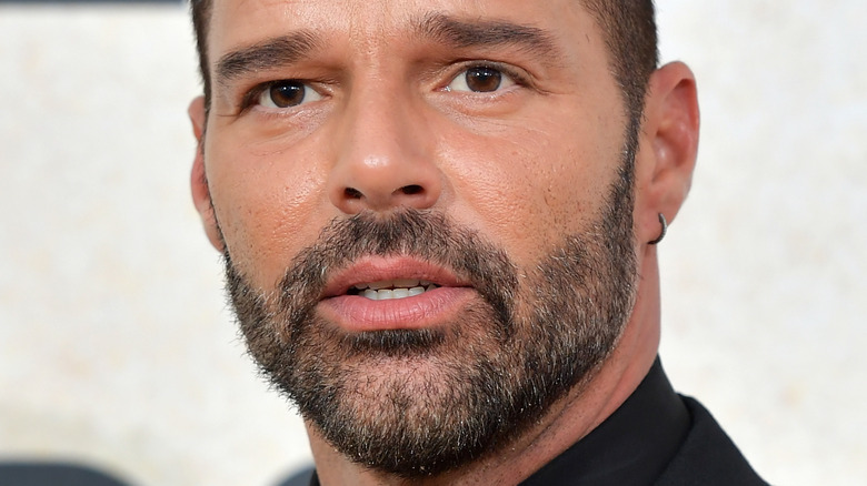 Ricky Martin staring into distance