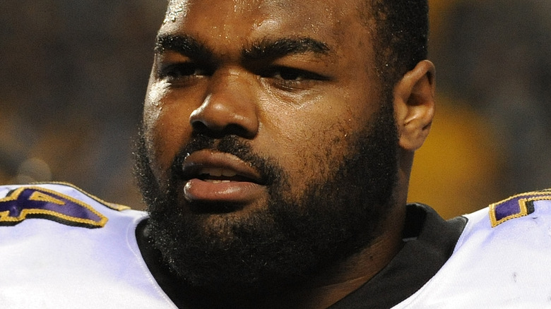 Michael Oher sweating
