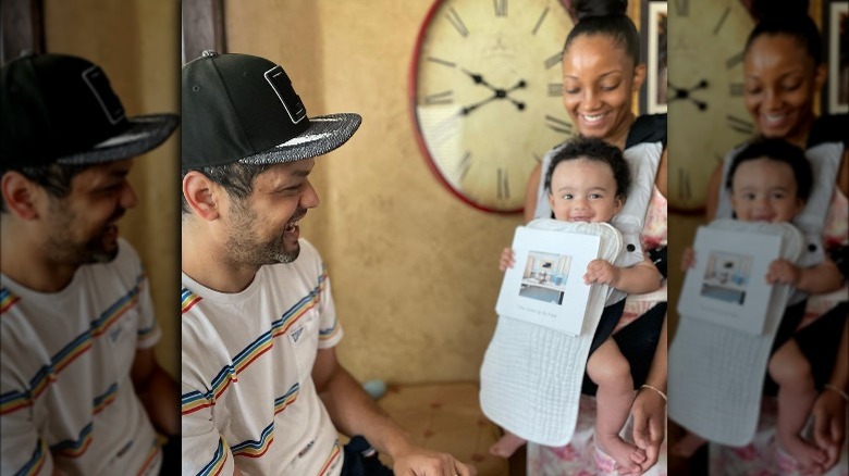 Grant Savoy and Mickey Guyton with their son