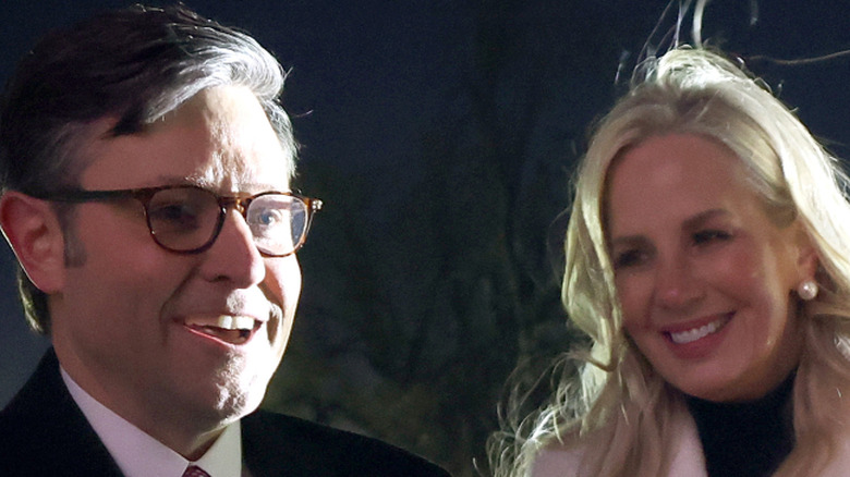 Mike and Kelly Johnson at the lighting of the Capitol Christmas Tree