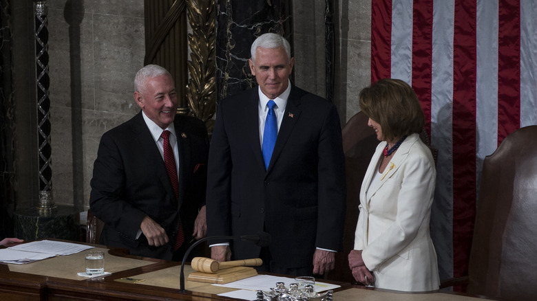 Greg Pence, Mike Pence, and Nancy Pelosi speaking