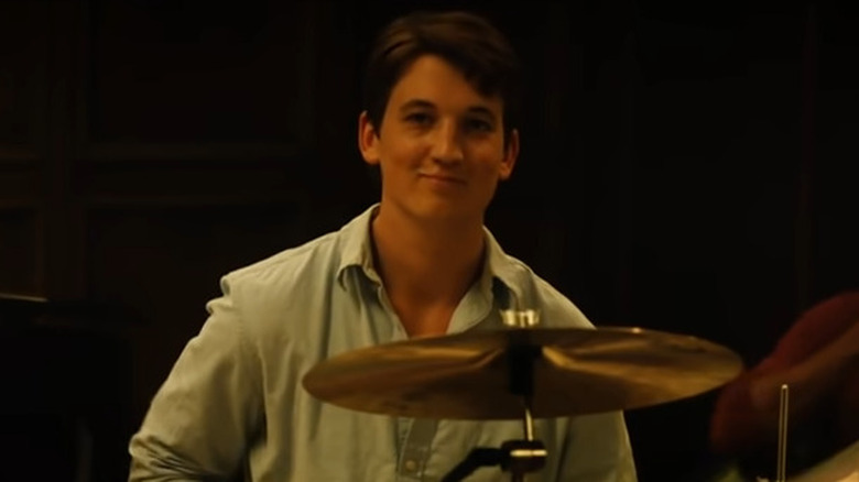 Andrew playing drums
