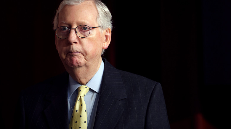 Mitch McConnell posing