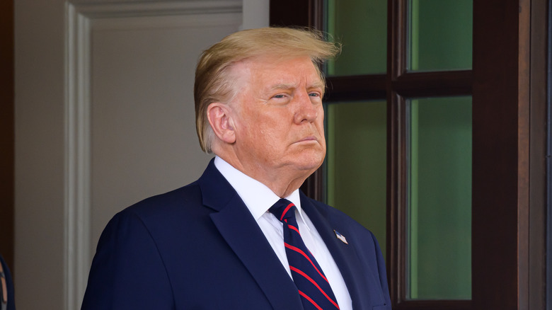 Donald Trump frowning