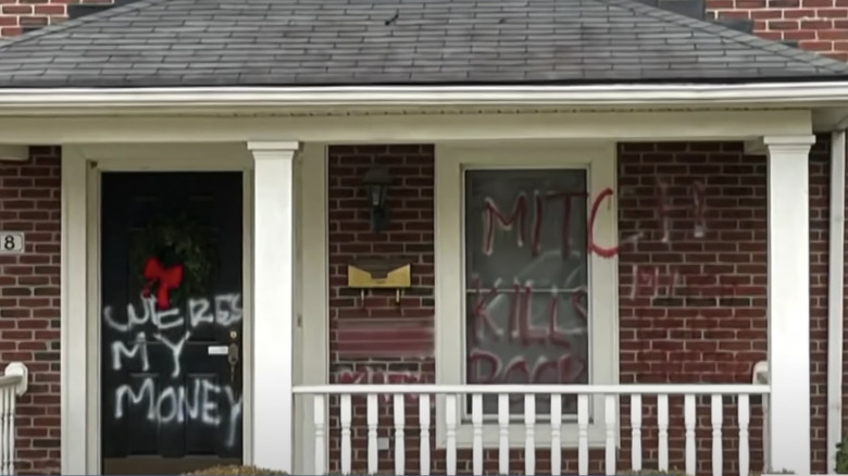 Spray painted house