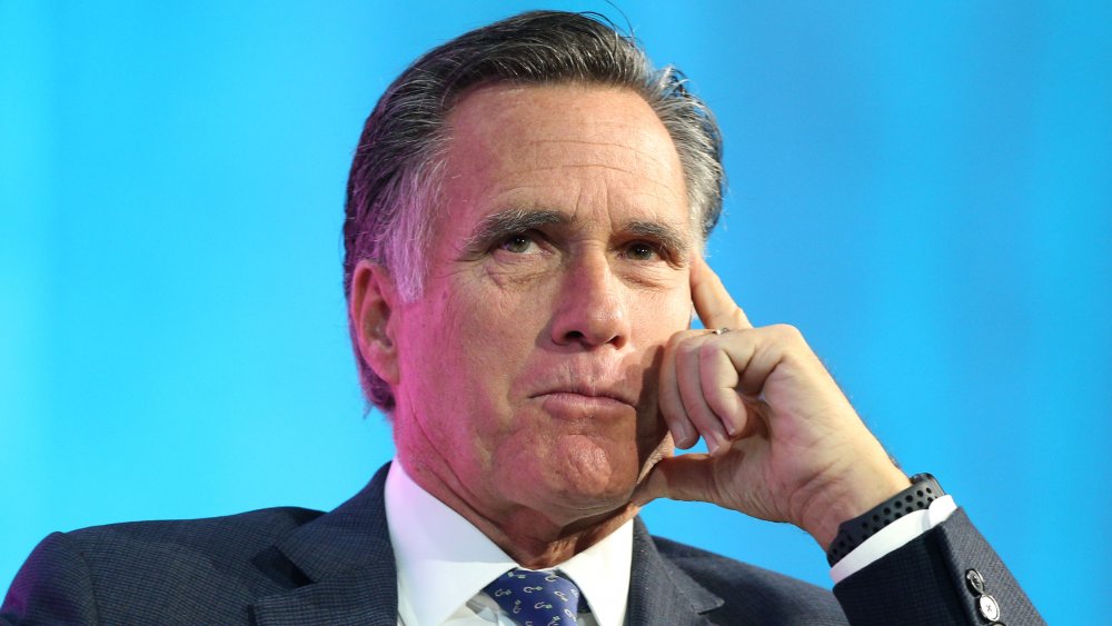 Mitt Romney in a classic thinking pose 