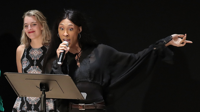 MJ Rodriguez performing onstage