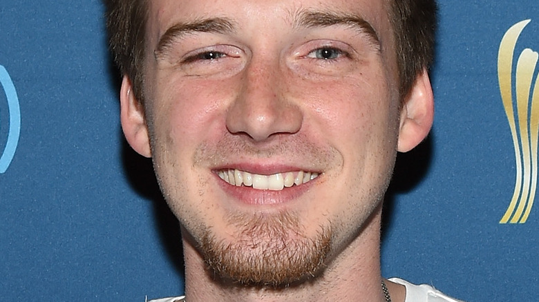 Morgan Wallen wearing a white t-shirt
