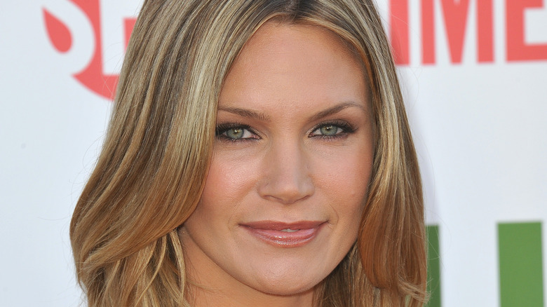 Natasha Henstridge posing on red carpet