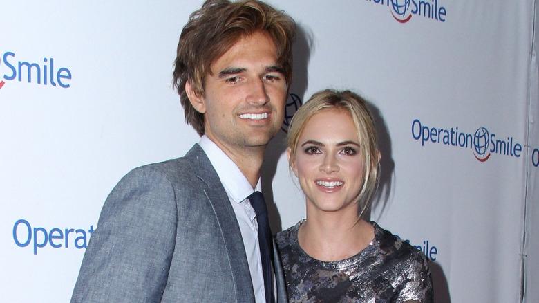 Blake Hanley and Emily Wickersham smile