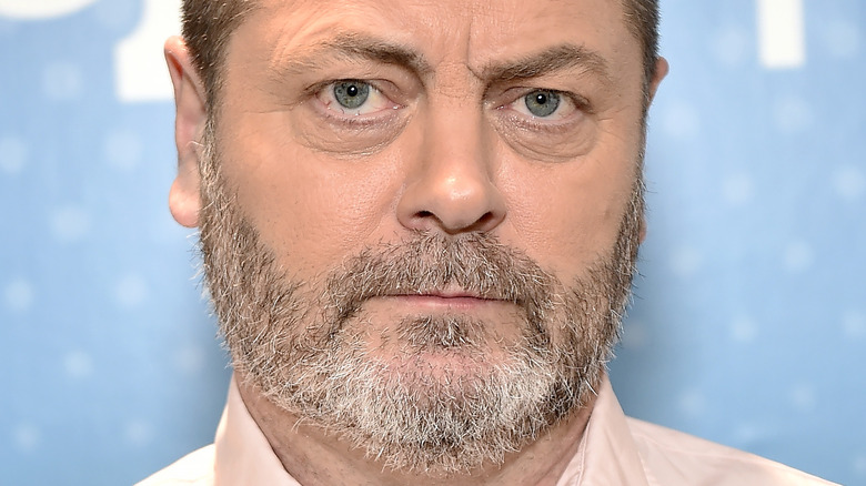 Nick Offerman posing at event