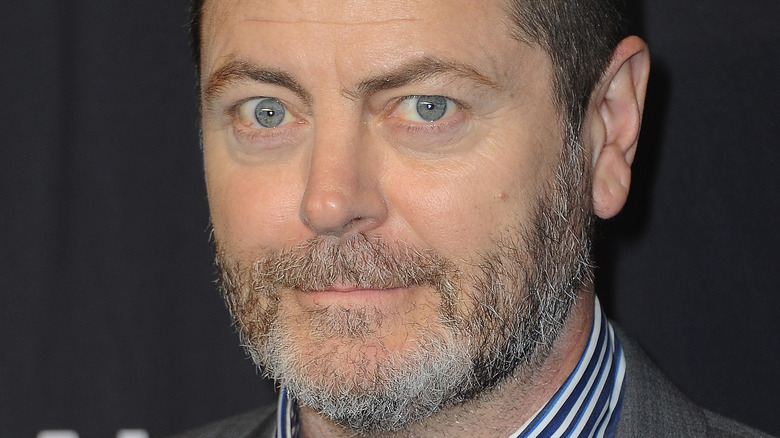 Nick Offerman smiling at event