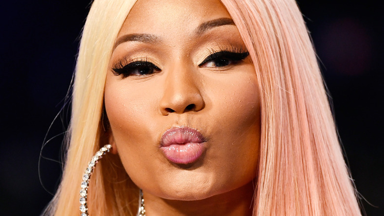 Nicki Minaj blowing a kiss