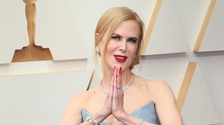 Nicole Kidman with hands clasped