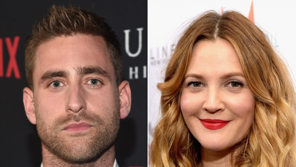 Oliver Jackson-Cohen and Drew Barrymore smiling