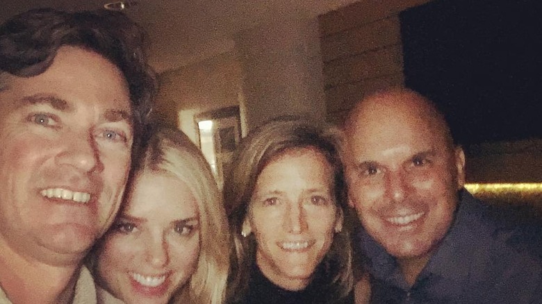 John Wakefield and Pam Bondi with friends at Bruno Mars concert