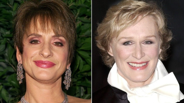 Patti LuPone and Glenn Close split image