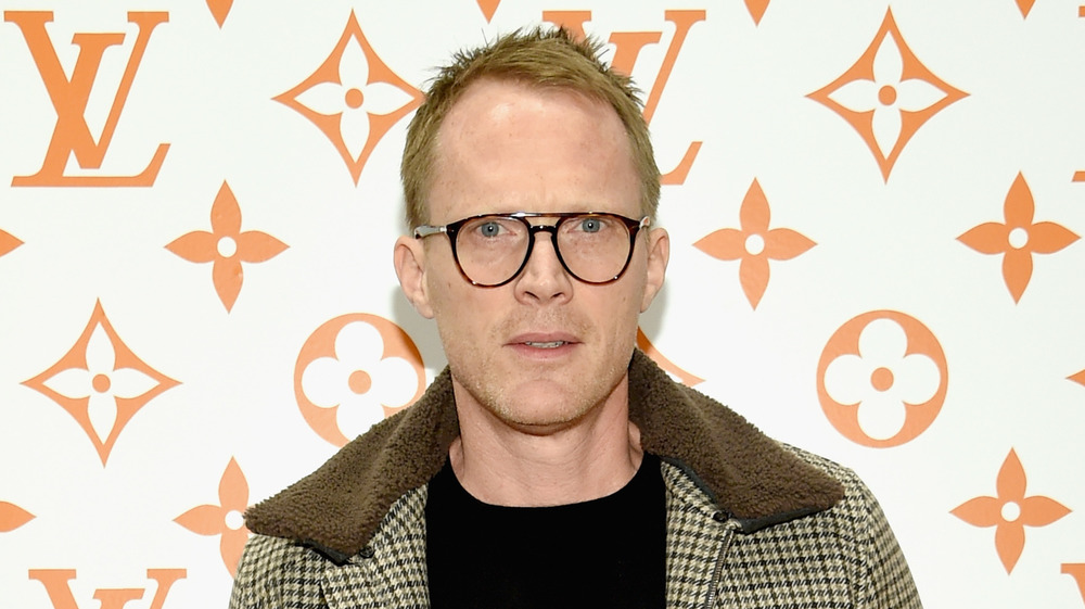 Paul Bettany looking serious at the Louis Vuitton X Grace Coddington Event