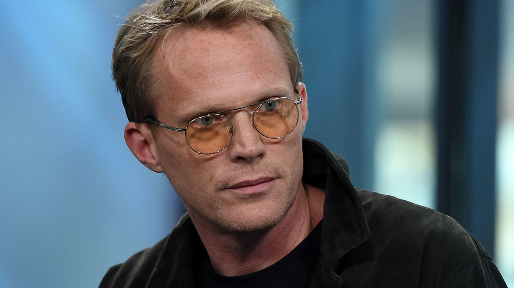 Paul Bettany looking intense at Build to discuss Manhunt: UNABOMBER