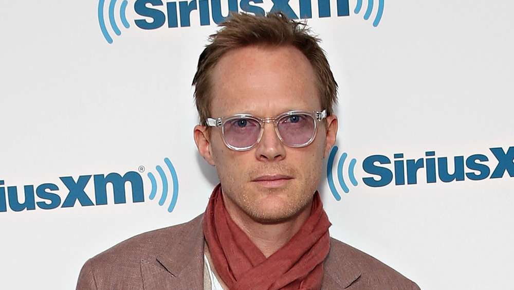Paul Bettany looking serious at the SiriusXM Studios