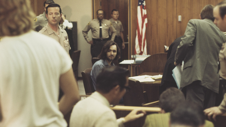 Charles Manson in court
