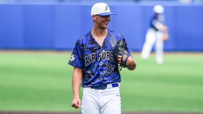 Paul Skenes pitching at Air Force Academy 