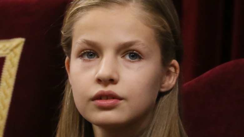 Princess Leonor looking into the distance 2018