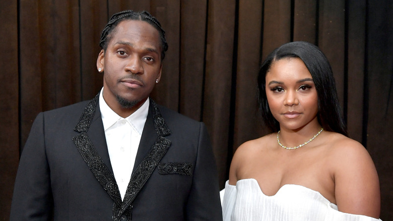 Pusha T and Virgina Williams, posing