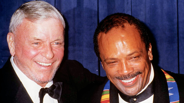 Frank Sinatra, Quincy Jones smile