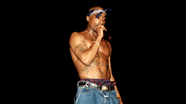 Tupac Shakur performing