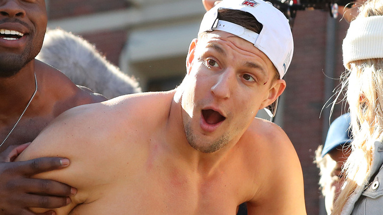 Rob Gronkowski roughhousing