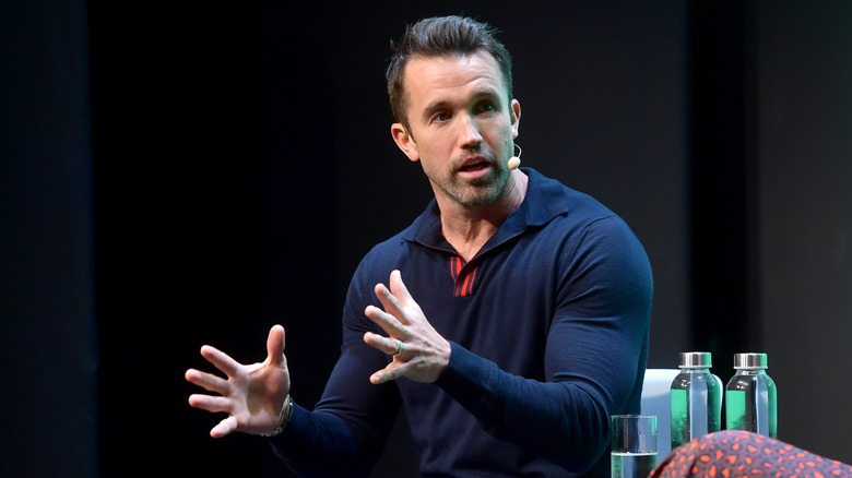 Rob McElhenney gesturing with hands