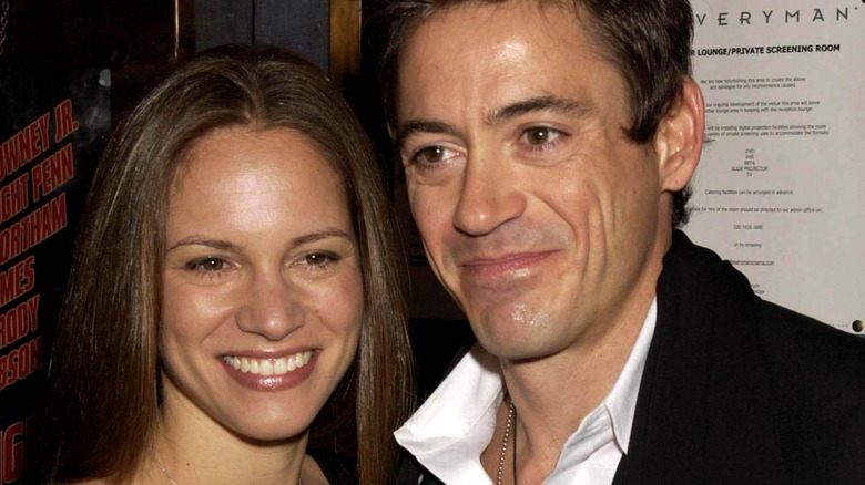 Susan Downey and Robert Downey Jr. posing