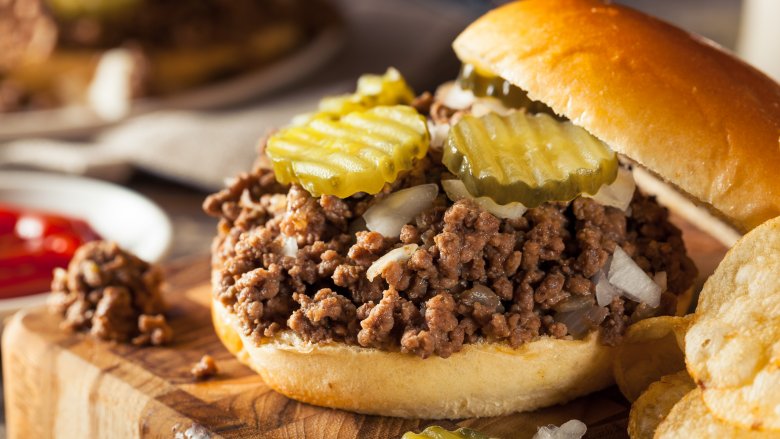 Loose meat sandwich