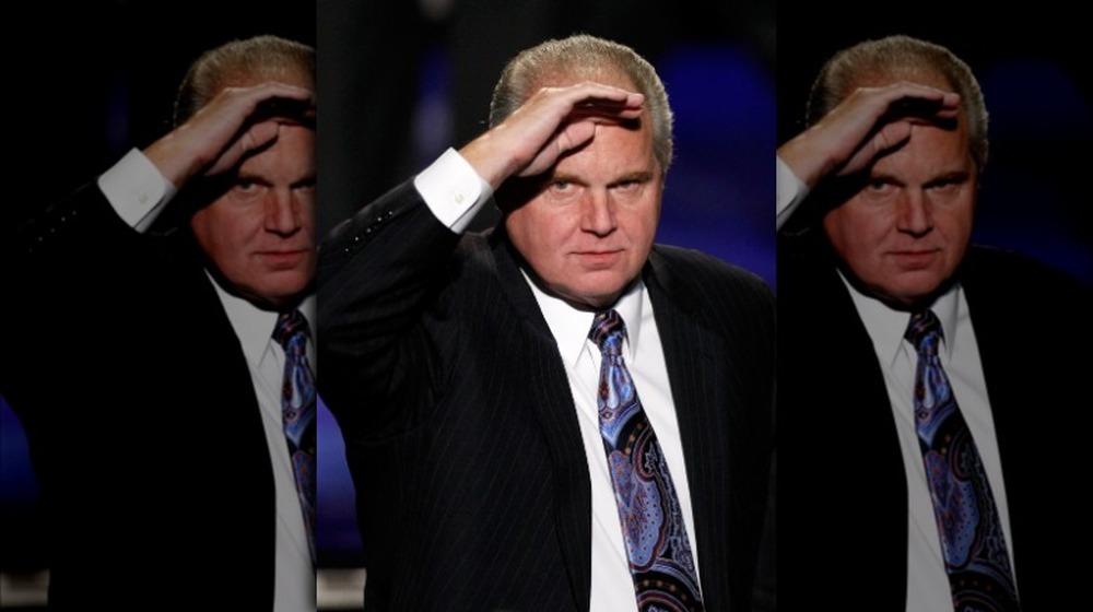Rush Limbaugh gazing into crowd