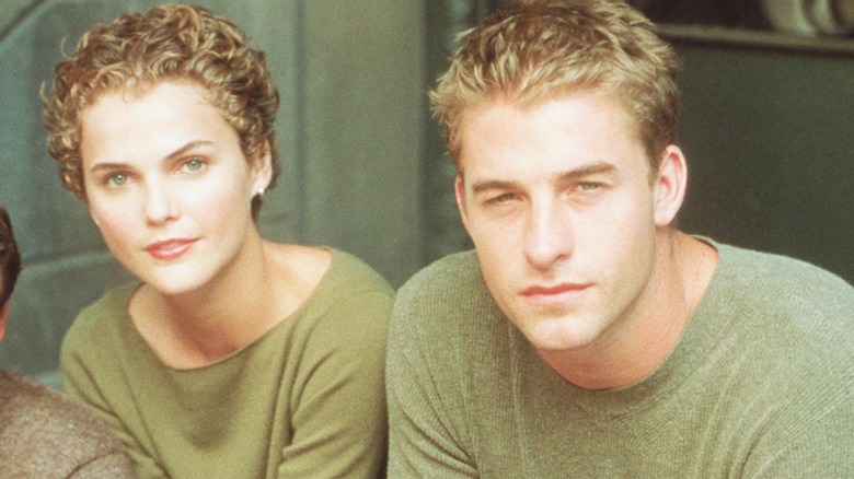 Kerri Russell, Scott Speedman, both seated