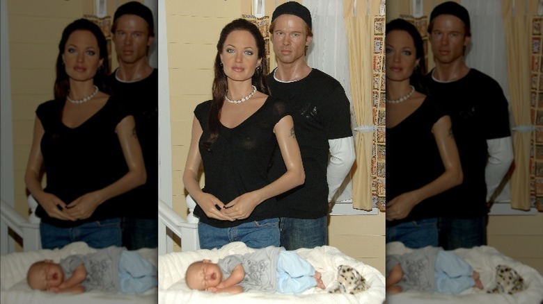 Angelina Jolie, Brad Pitt, Shiloh wax statues