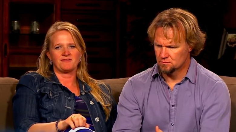 Christine Brown and Kody Brown on a sofa