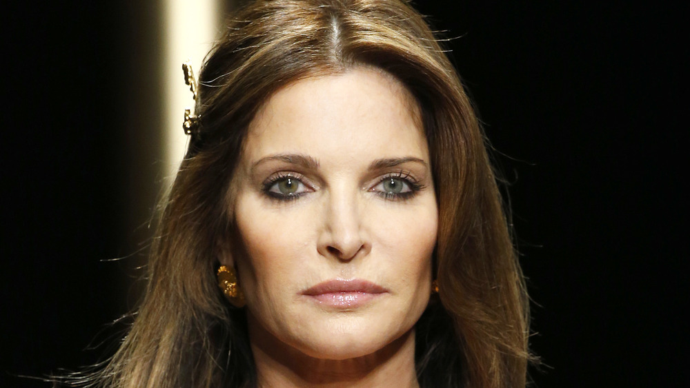 Stephanie Seymour looking serious 