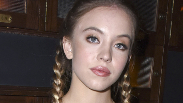 Sydney Sweeney with pigtails