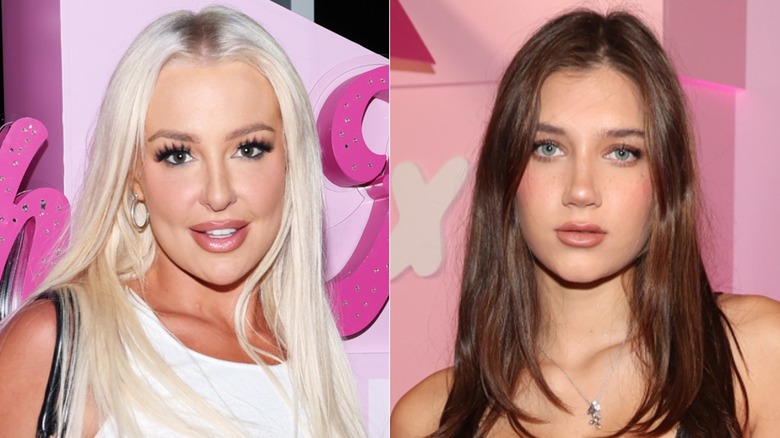 Tana Mongeau smiling, and Madison Lewis posing