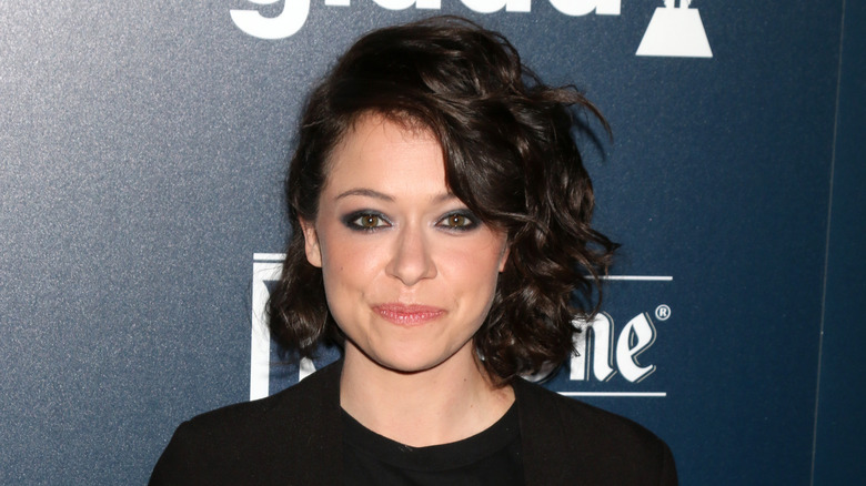 Tatiana Maslany with smoky eye makeup