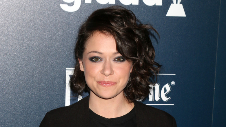 Tatiana Maslany with smoky eye makeup