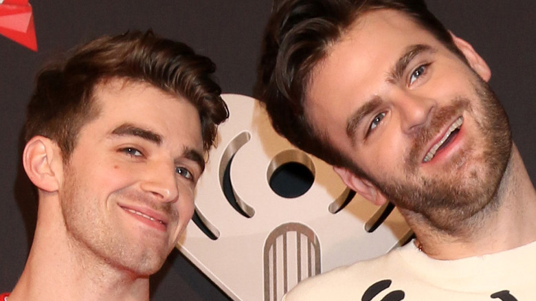 Andrew Taggert and Alex Pall of the Chainsmokers on a red carpet