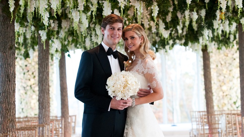 Jared Kushner and Ivanka Trump on their wedding day