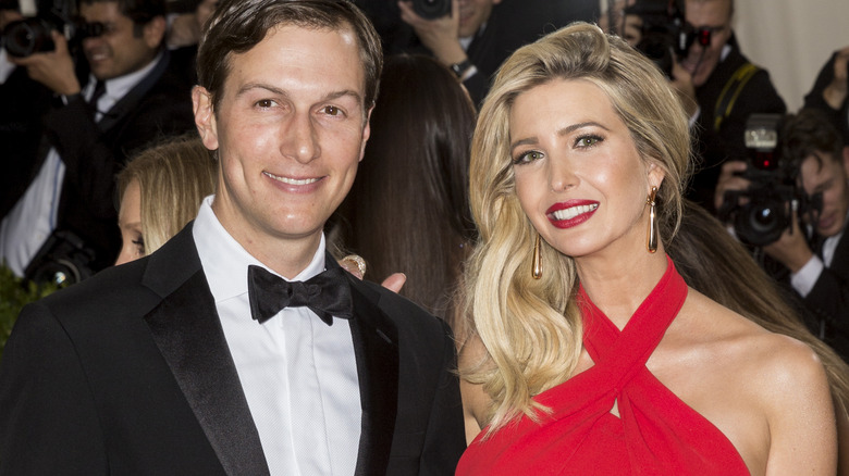Jared Kushner Ivanka Trump, both smiling