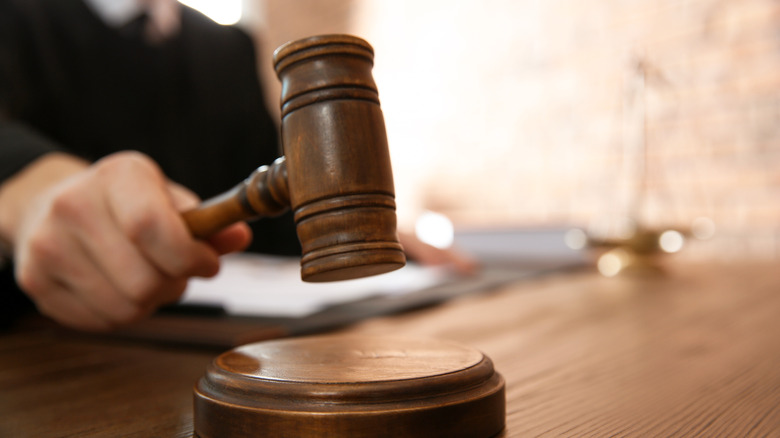 Closeup of gavel