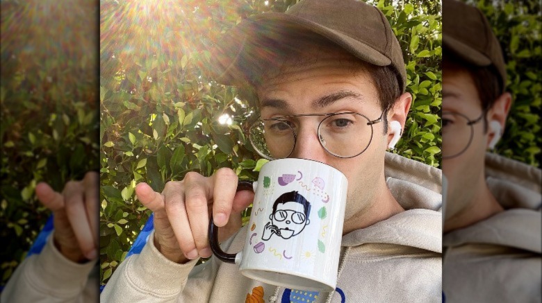 Zach Kornfeld drinking tea