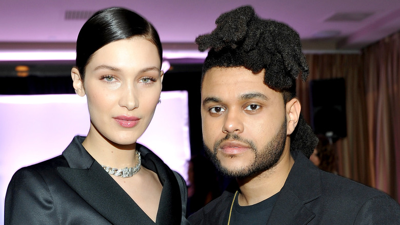 Bella Hadid the Weeknd relaxed